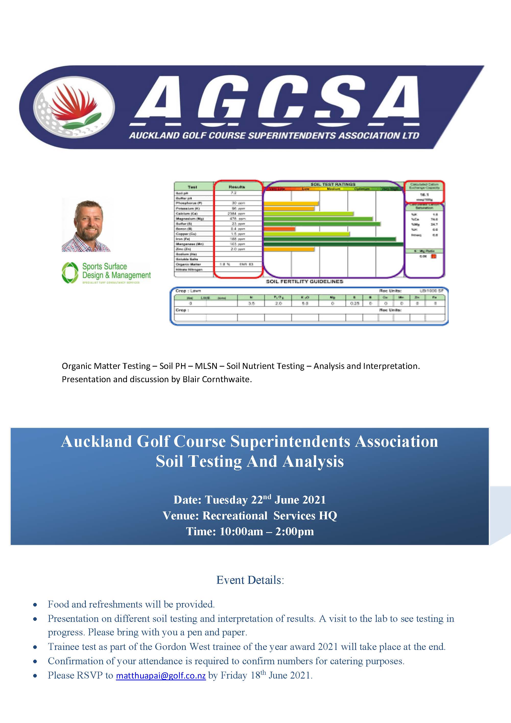 AGCSA Flyer soil tests